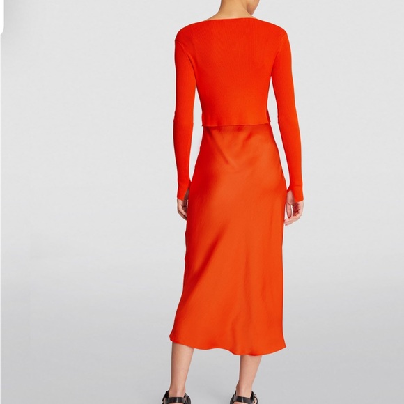 ALLSAINTS Hera Midi Slip Dress Sz M - Picture 3 of 14